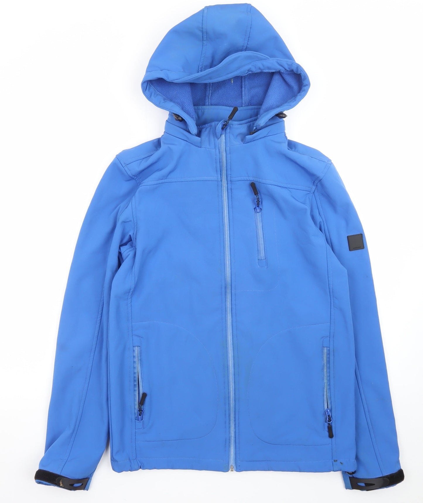 INDIGO JEANS CODE Men's Blue Softshell Hooded Jacket Size S