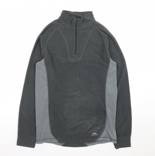 Trespass Men’s Grey XL 1/2 Zip Fleece Pullover Sweatshirt