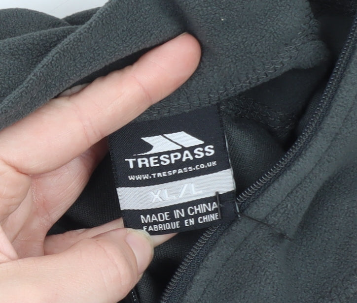 Trespass Men’s Grey XL 1/2 Zip Fleece Pullover Sweatshirt