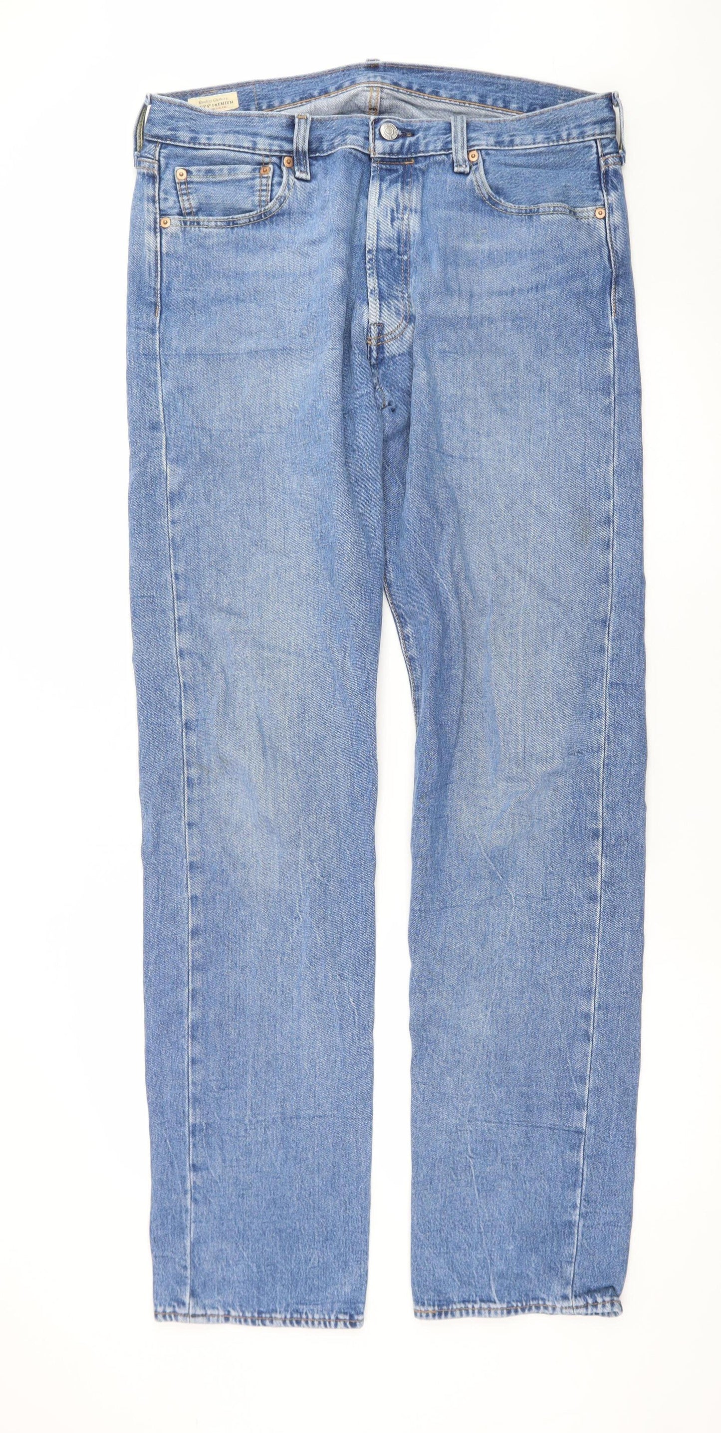 Levi's 501 Men's Blue Denim Straight Jeans W34 L36