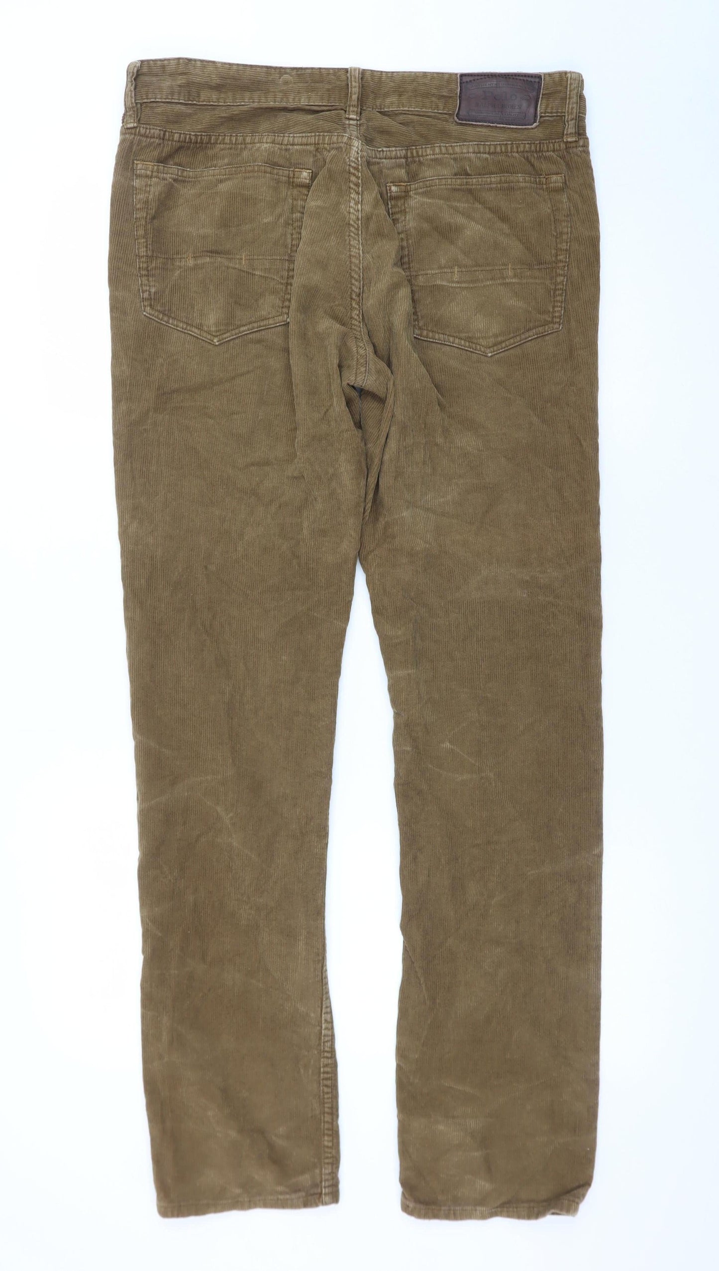 Ralph Lauren Men's Brown Corduroy Trousers 32x32 Regular Fit