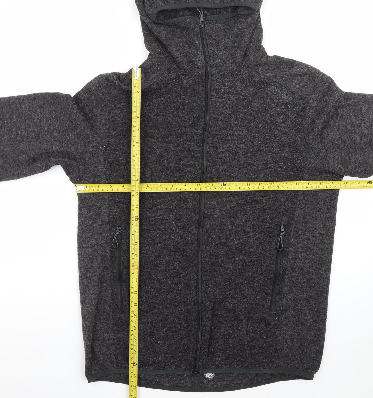 Regatta Men's Grey Full Zip Hooded Outdoor Fleece Jacket L