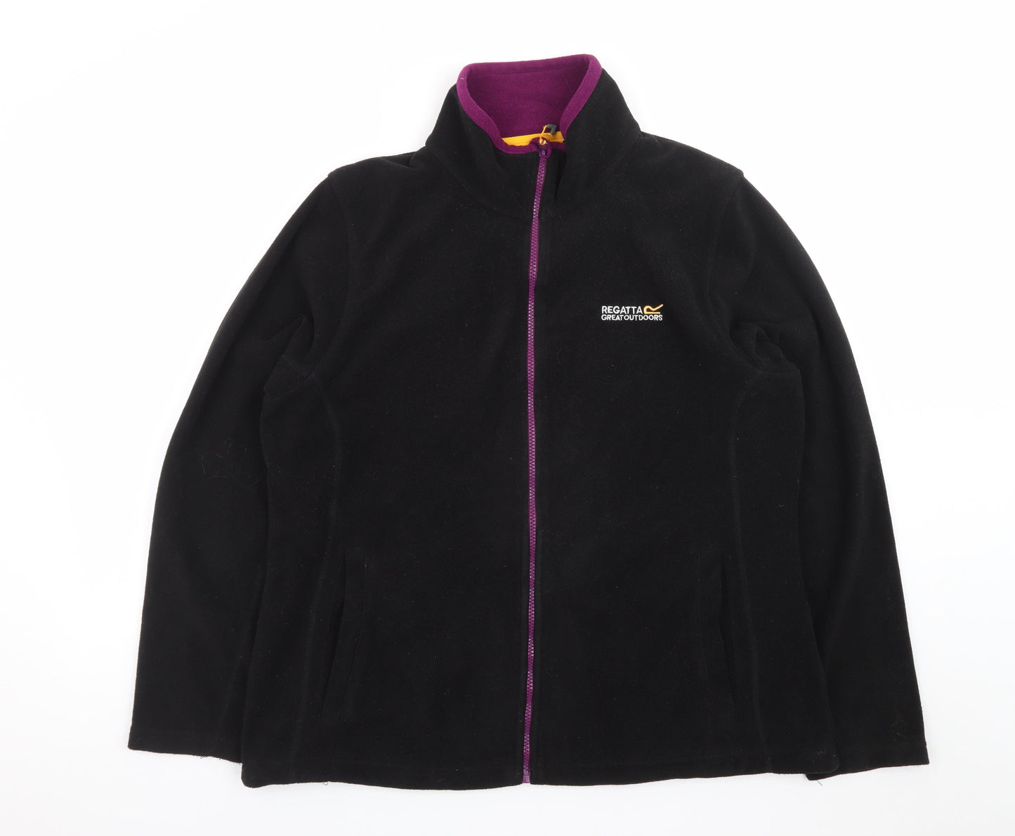Regatta Women's Black Fleece Jacket Size 16 Full Zip Outdoor