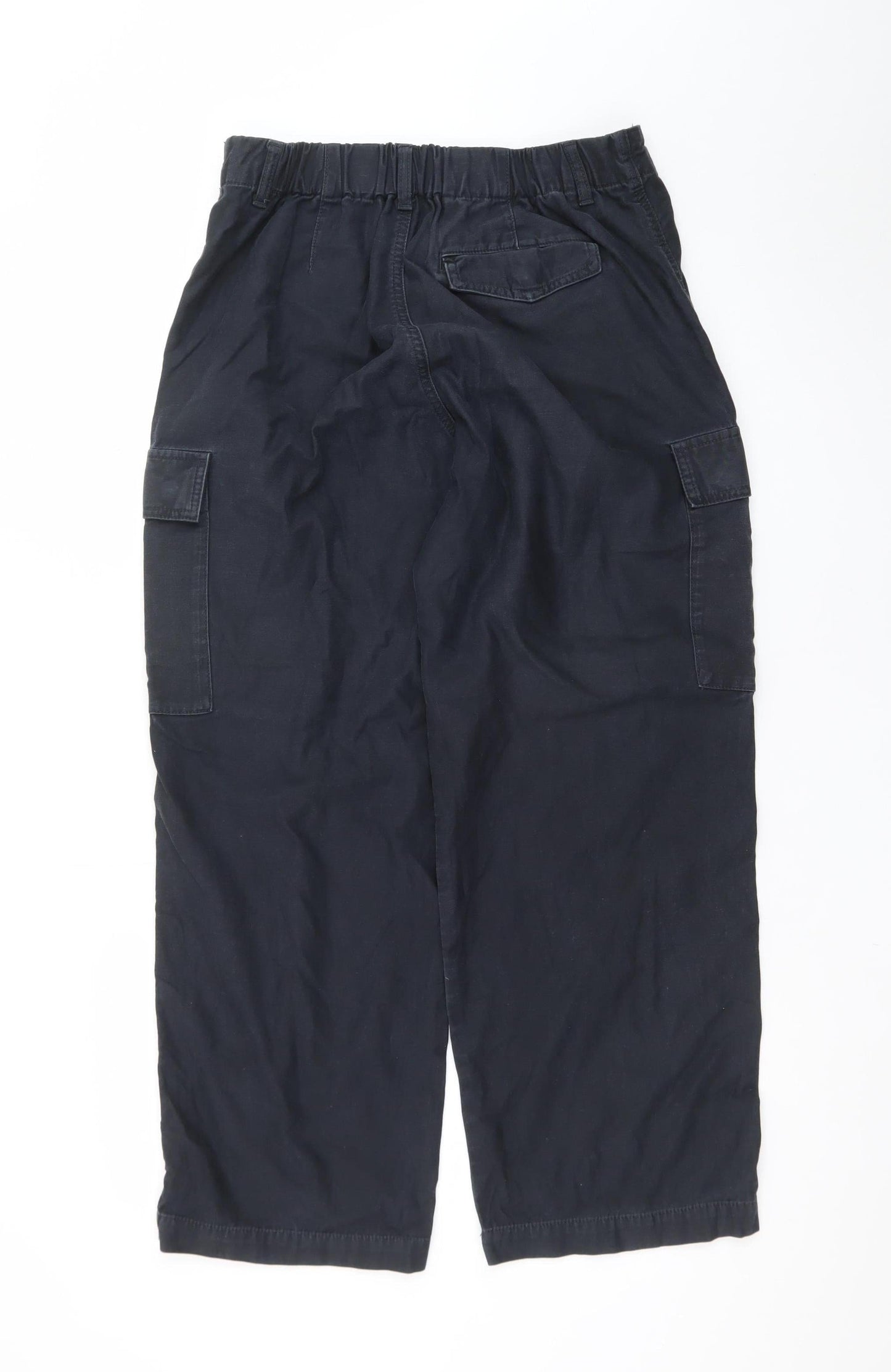 Uniqlo Men's Black Cargo Trousers L Regular Fit Cotton