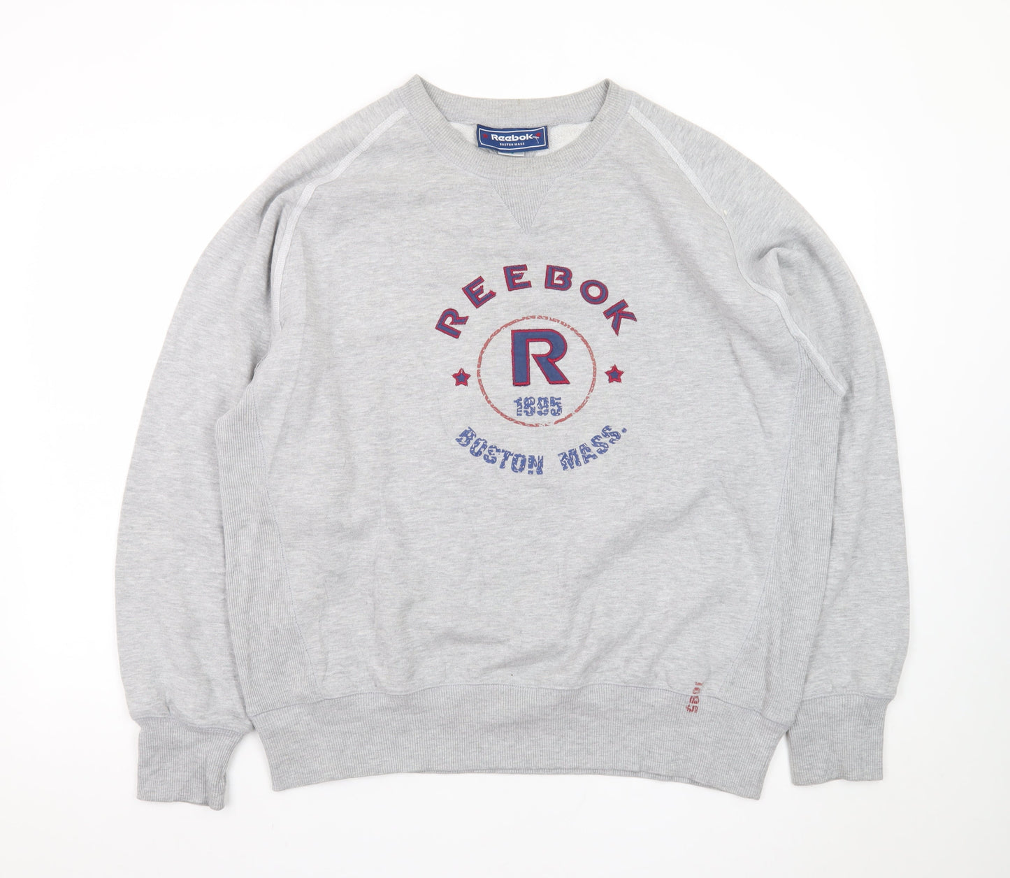 Reebok Men's Grey L Pullover Sweatshirt Crew Neck Sports Style