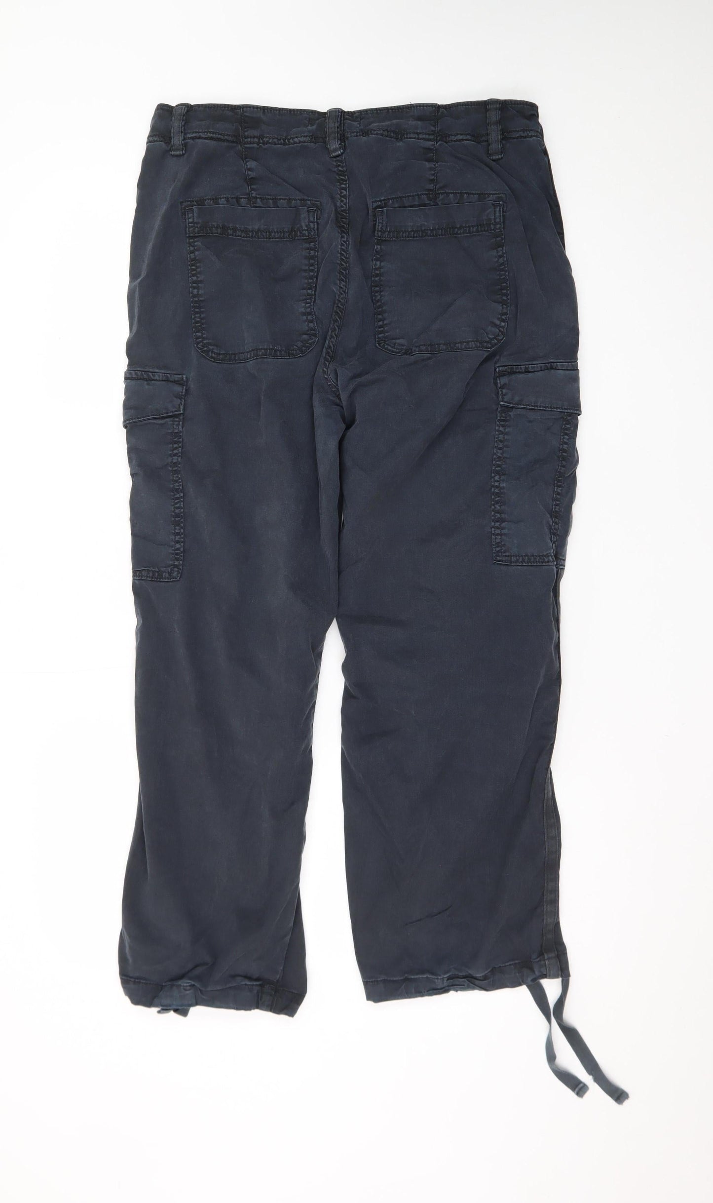 Marks and Spencer Men's Blue Cargo Trousers L Regular Fit
