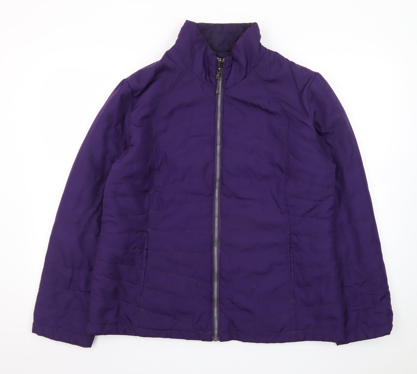 St. John's Bay Women's Purple Puffer Jacket Size L Polyester