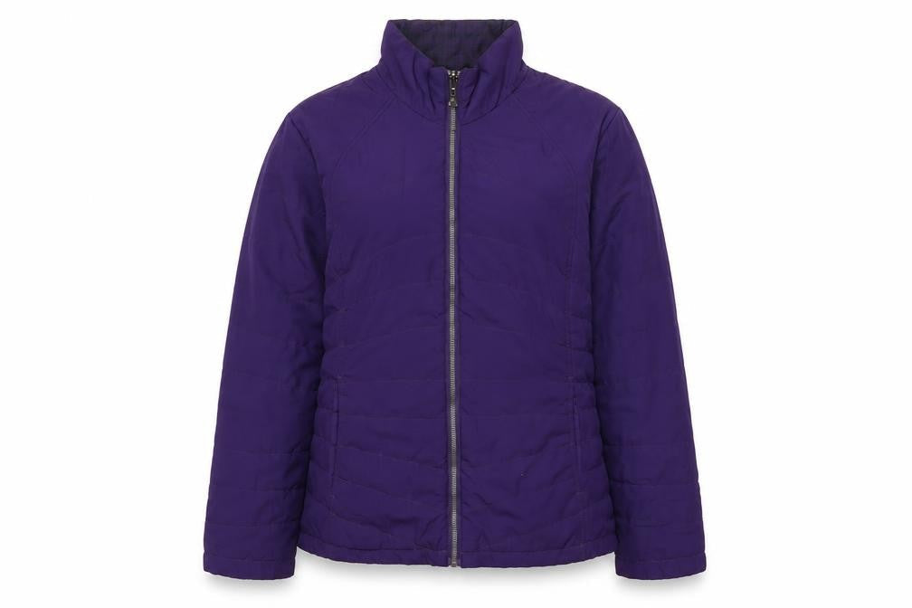 St. John's Bay Women's Purple Puffer Jacket Size L Polyester