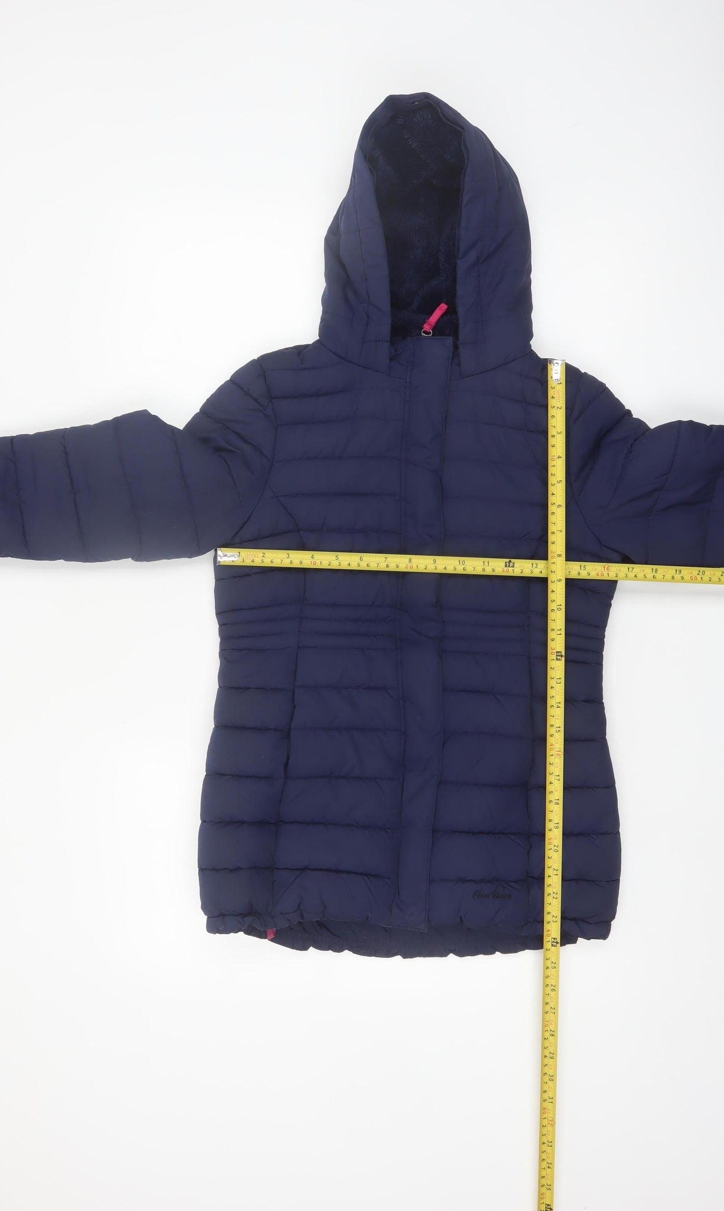 Peter Storm Girls Blue Hooded Puffer Jacket 11-12 Years Winter Coat
