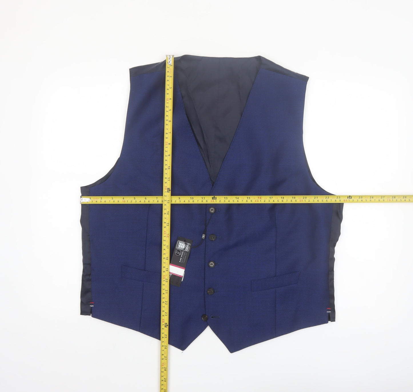 Marks and Spencer Blue Wool Waistcoat XL Women’s Formal Suit Vest