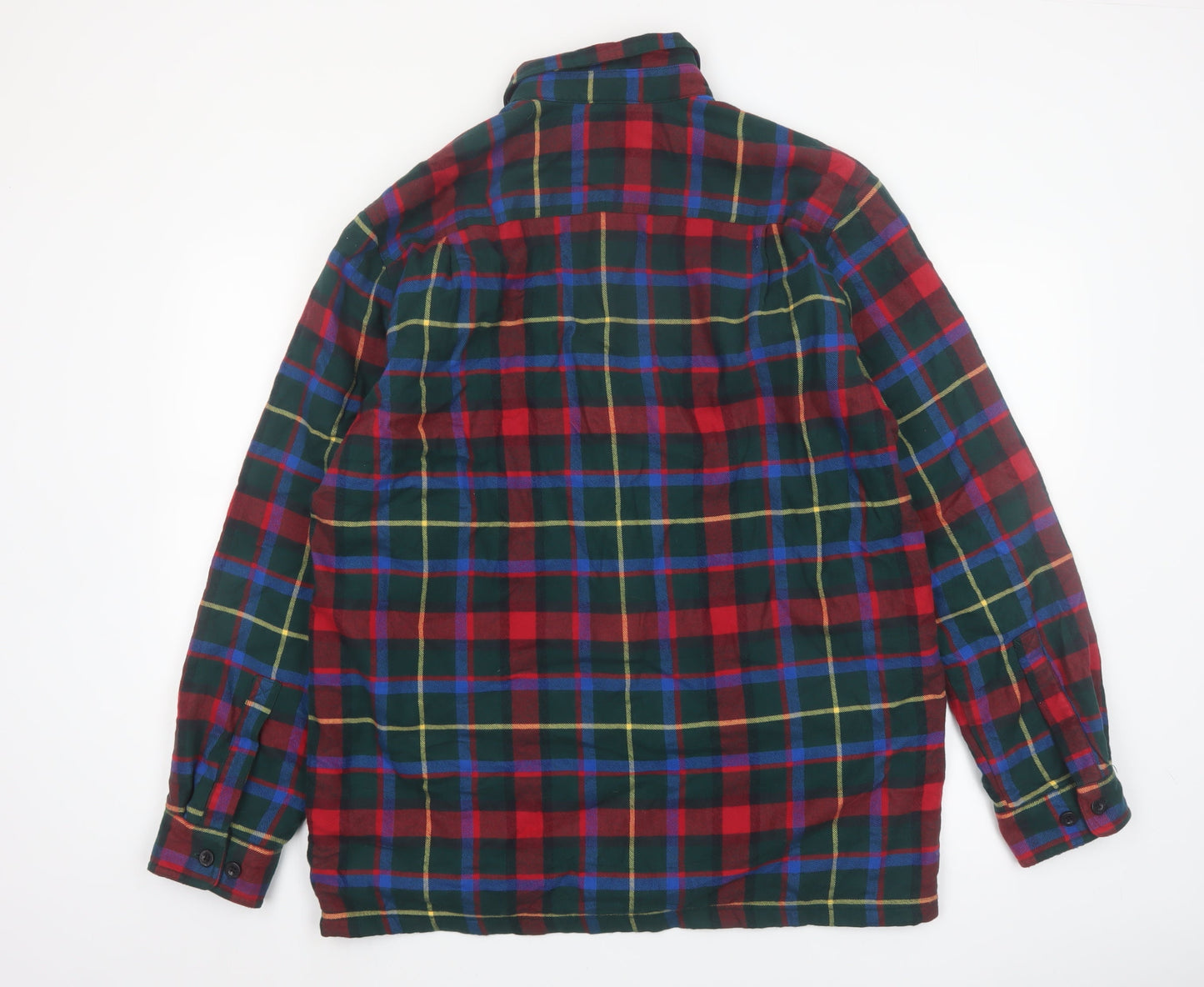 L.L.Bean Men's Multicoloured Flannel Button-Up Shirt M Classic Fit