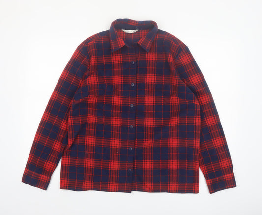 Riders by Lee Mens Red Plaid Flannel Button Pyjama Top M