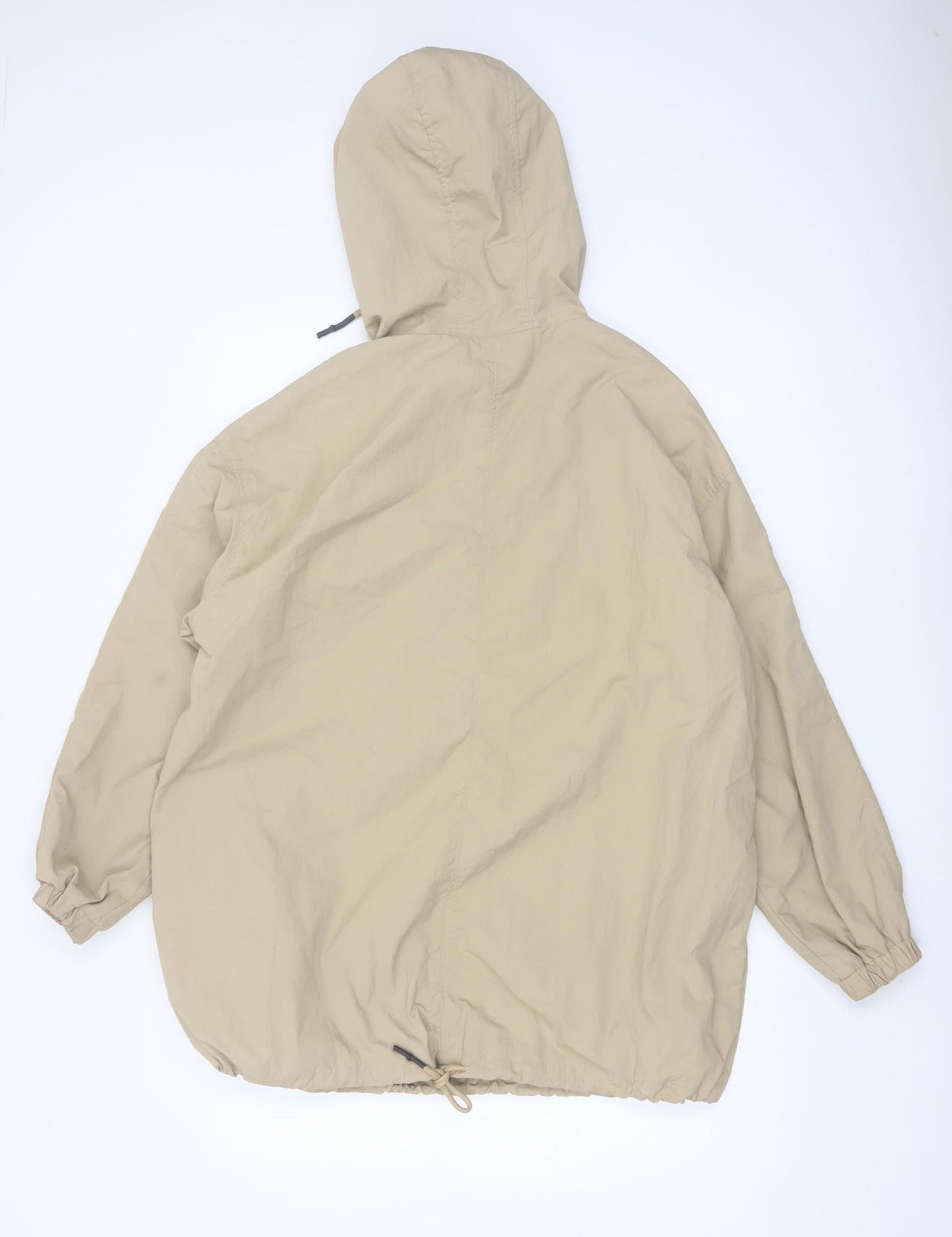 Missguided Women’s Beige Hooded Anorak Jacket Size 6