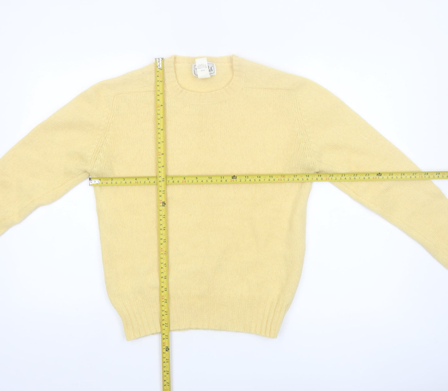 Woolrich Women's Yellow Pure Wool Crew Neck Jumper L