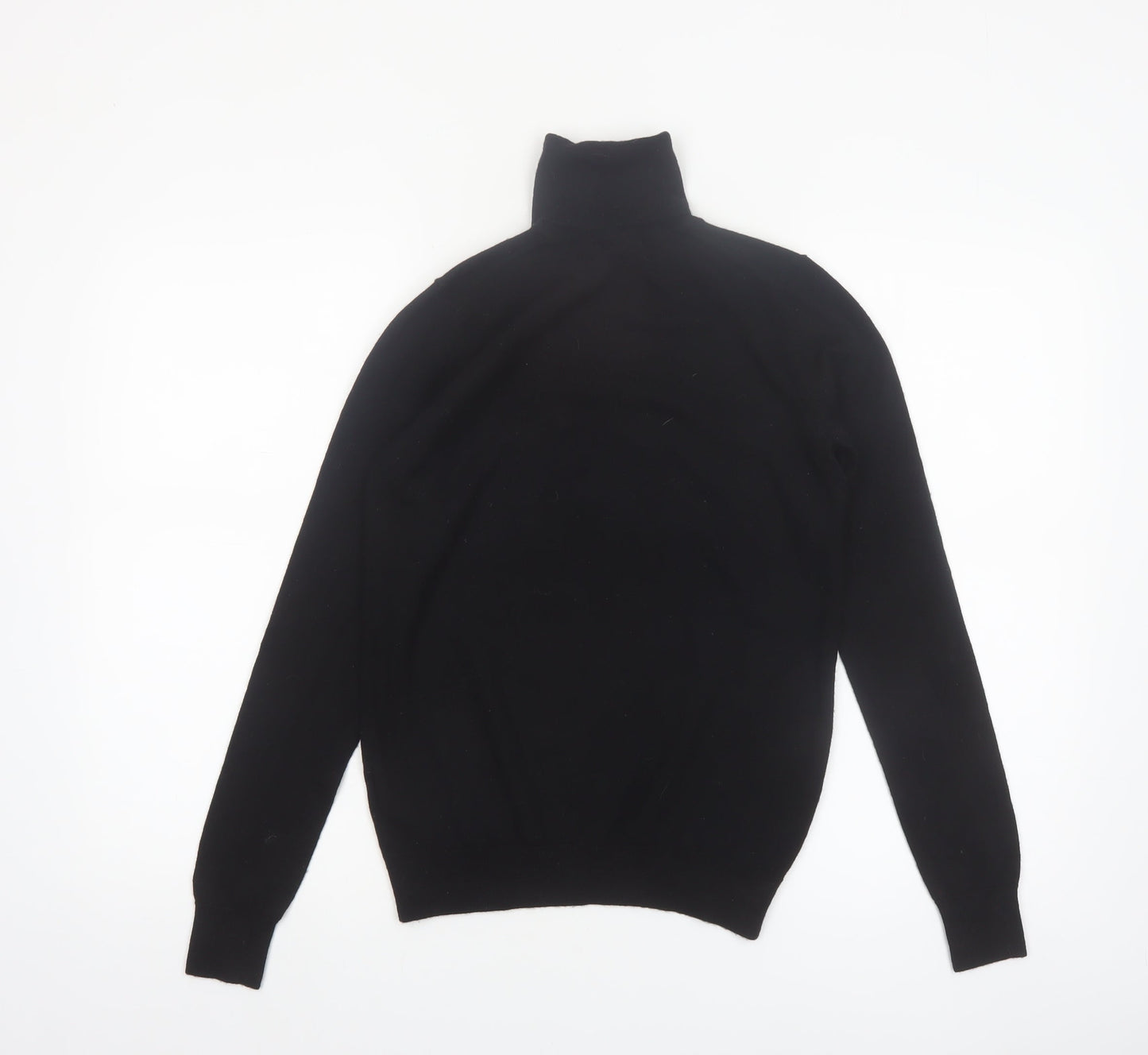 Uniqlo Women Black Wool Roll Neck Jumper Size S