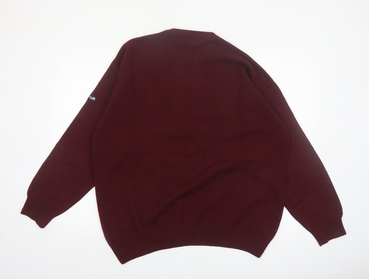 Palmer Mens Red Wool XL Crew Neck Pullover Jumper