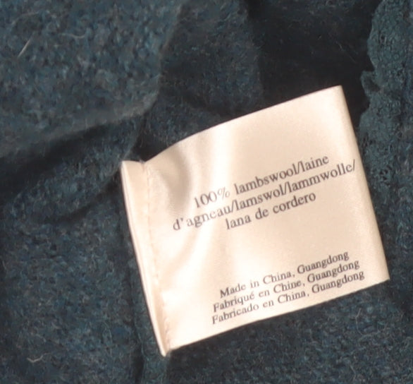 Laura Ashley Women Blue Wool Long Sleeve Cardigan UK 12 Classic Style