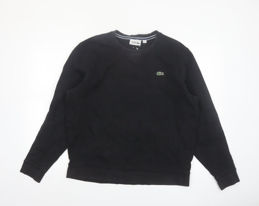Lacoste Sport Men's Black XL Crew Neck Pullover Sweatshirt