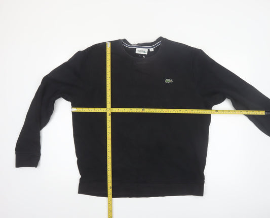 Lacoste Sport Men's Black XL Crew Neck Pullover Sweatshirt
