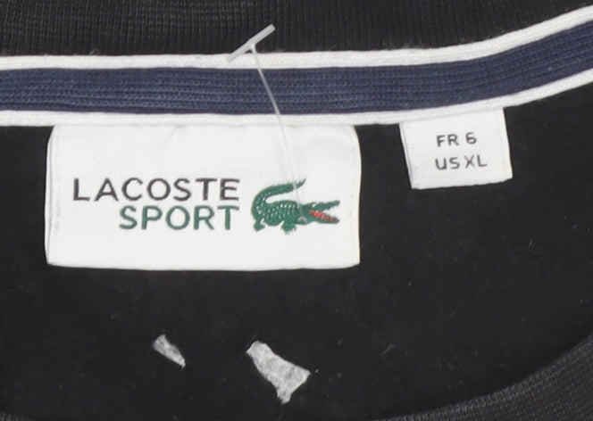 Lacoste Sport Men's Black XL Crew Neck Pullover Sweatshirt