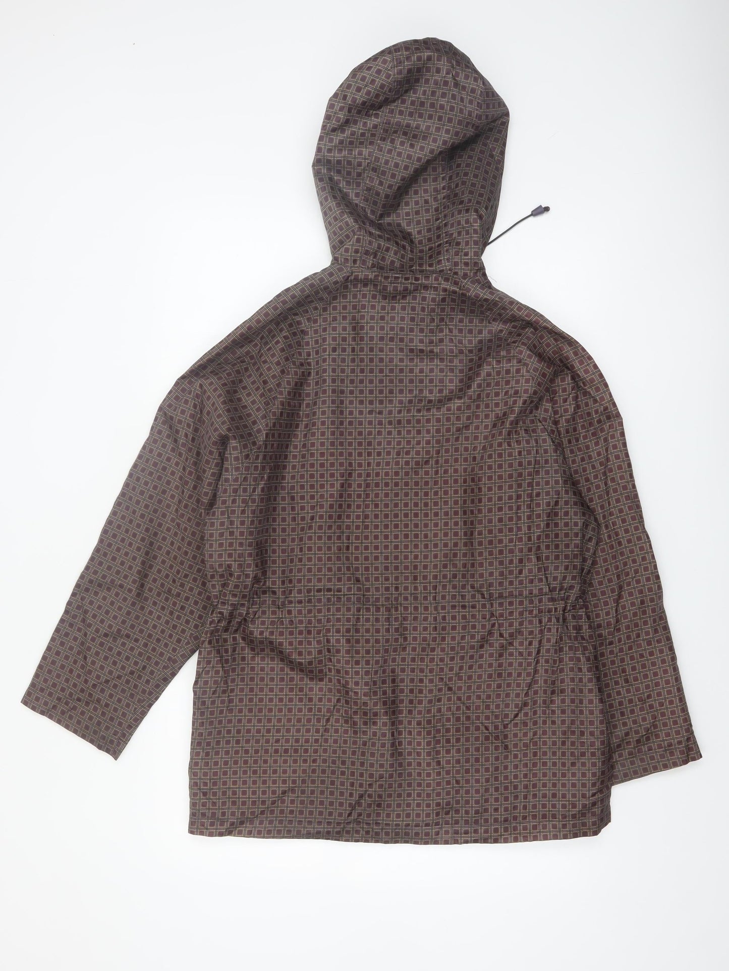 Sequence Women’s Brown Geometric Hooded Anorak Jacket XS Petite