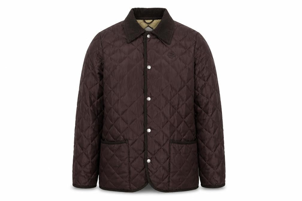 Schottzysen Mens Brown Quilted Mid-Length Jacket Size M