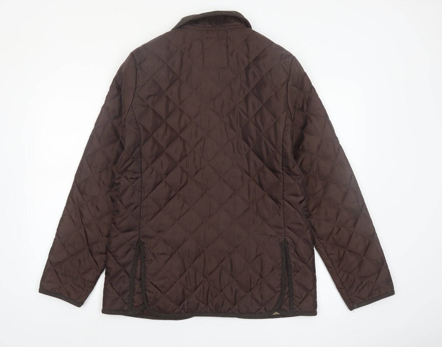 Schottzysen Mens Brown Quilted Mid-Length Jacket Size M