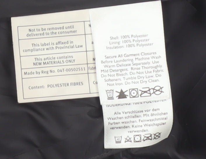 Eddie Bauer Women Black Quilted Mid-Length Jacket Size 16