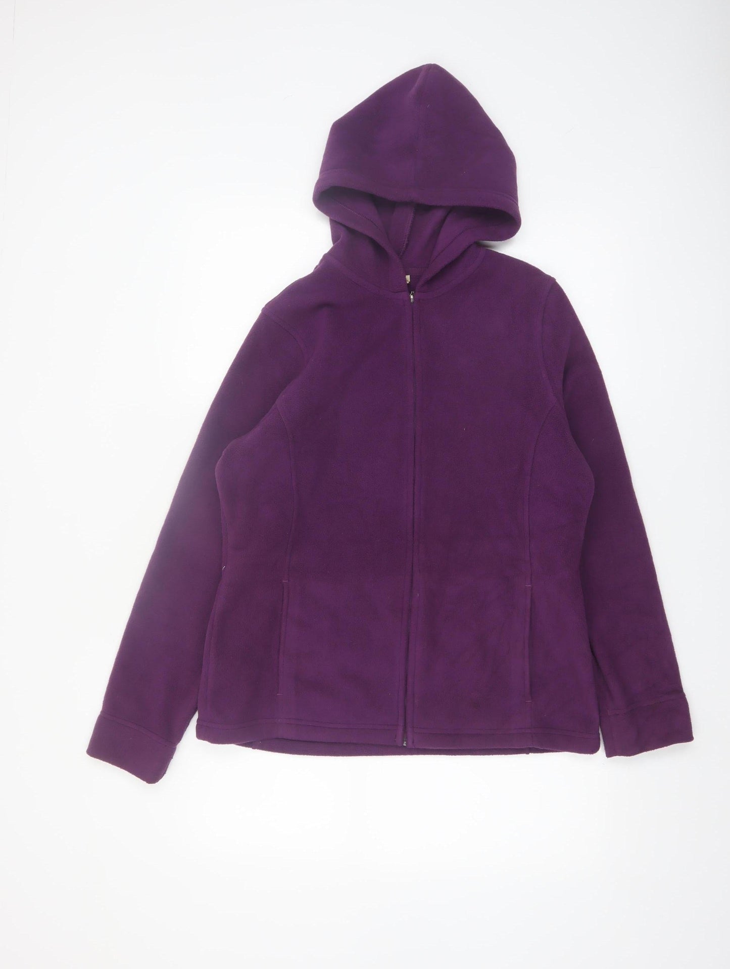 L.L.Bean Womens Purple Full Zip Fleece Hoodie Size M Regular