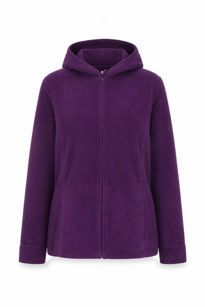 L.L.Bean Womens Purple Full Zip Fleece Hoodie Size M Regular
