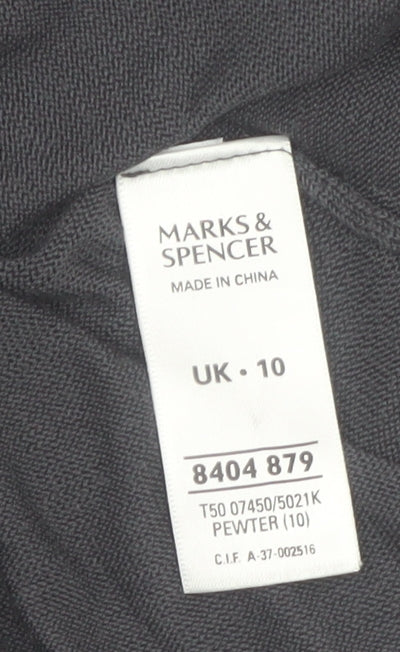 Marks and Spencer Womens Pewter Beaded Silk Cardigan UK 10