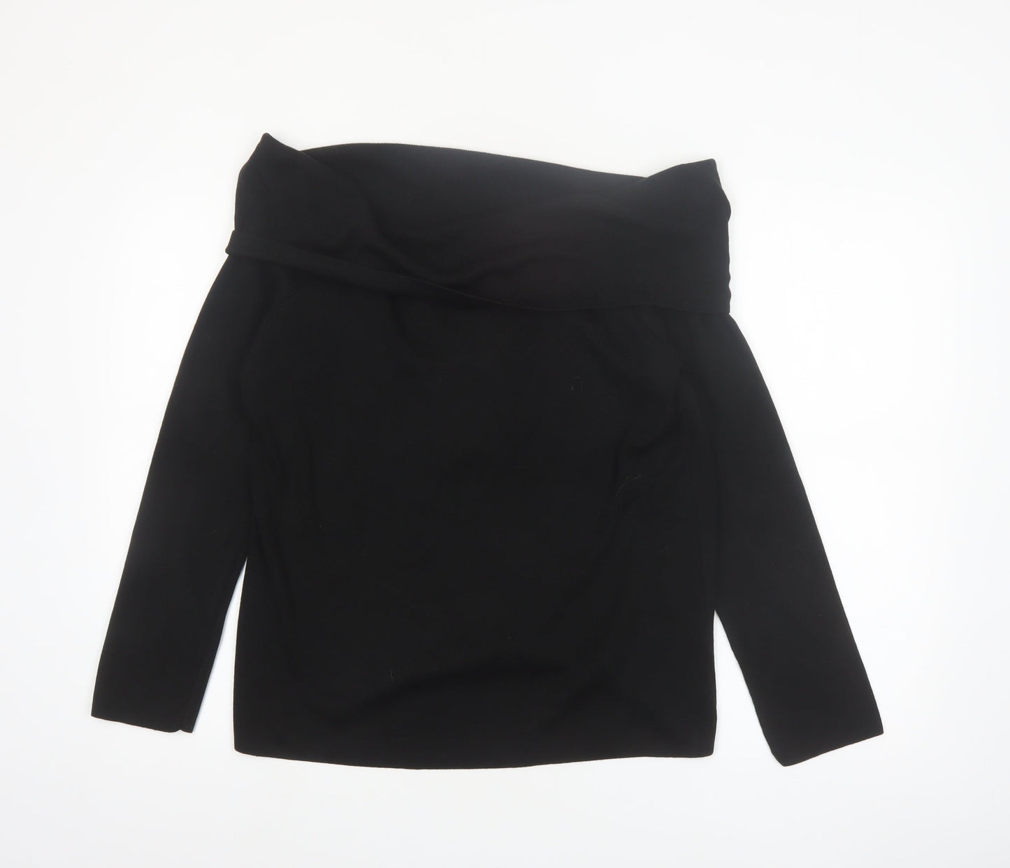 Marks and Spencer Women’s Black Size 18 Off Shoulder Knit Jumper