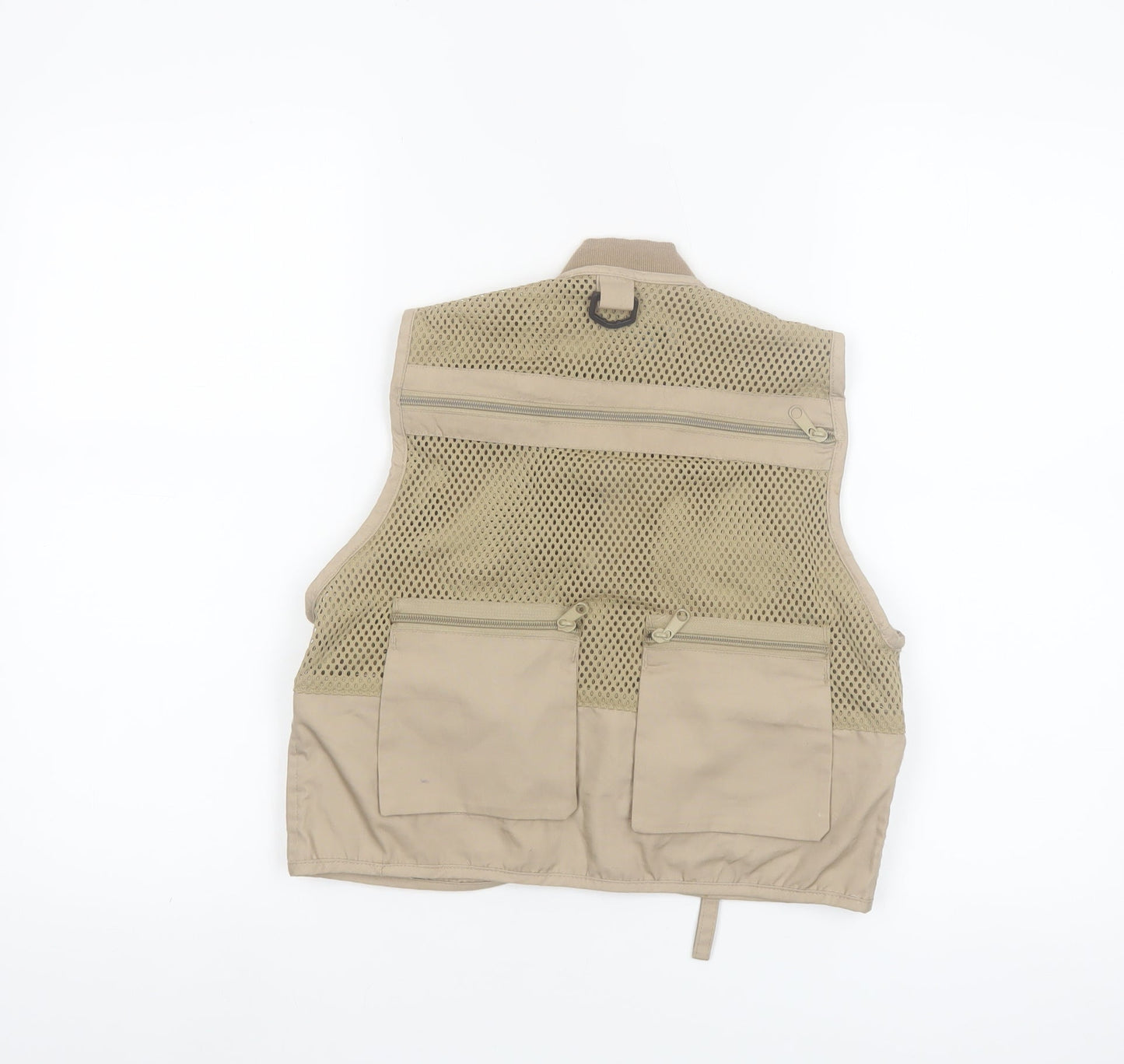 Master Sportsman Men's Beige Fishing Waistcoat M Multi Pocket Outdoor
