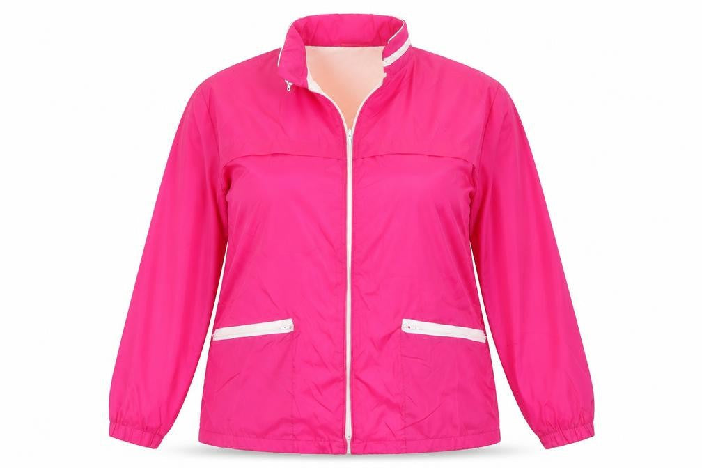 Allison Smith Womens Pink Nylon Windbreaker Jacket M Casual