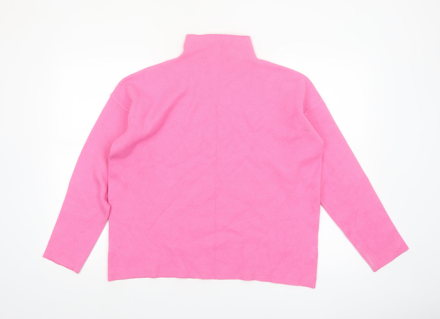 Tahari Women’s Pink Mock Neck Long Sleeve Knit Jumper Size L