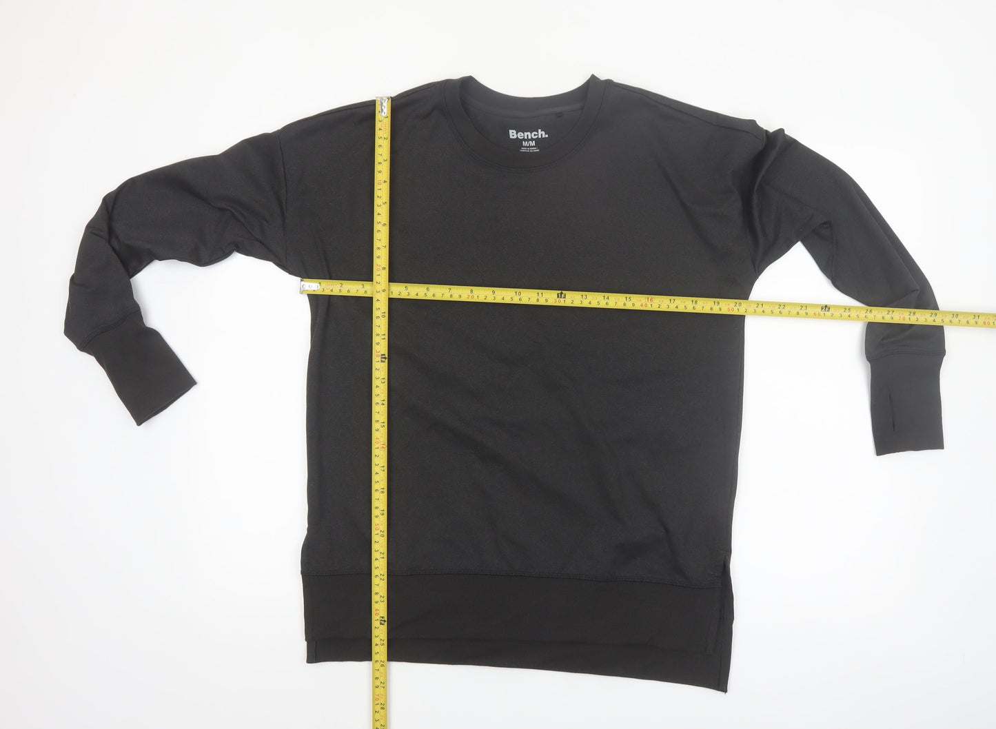 Bench Men's Black Crew Neck Long Sleeve Pullover Top M