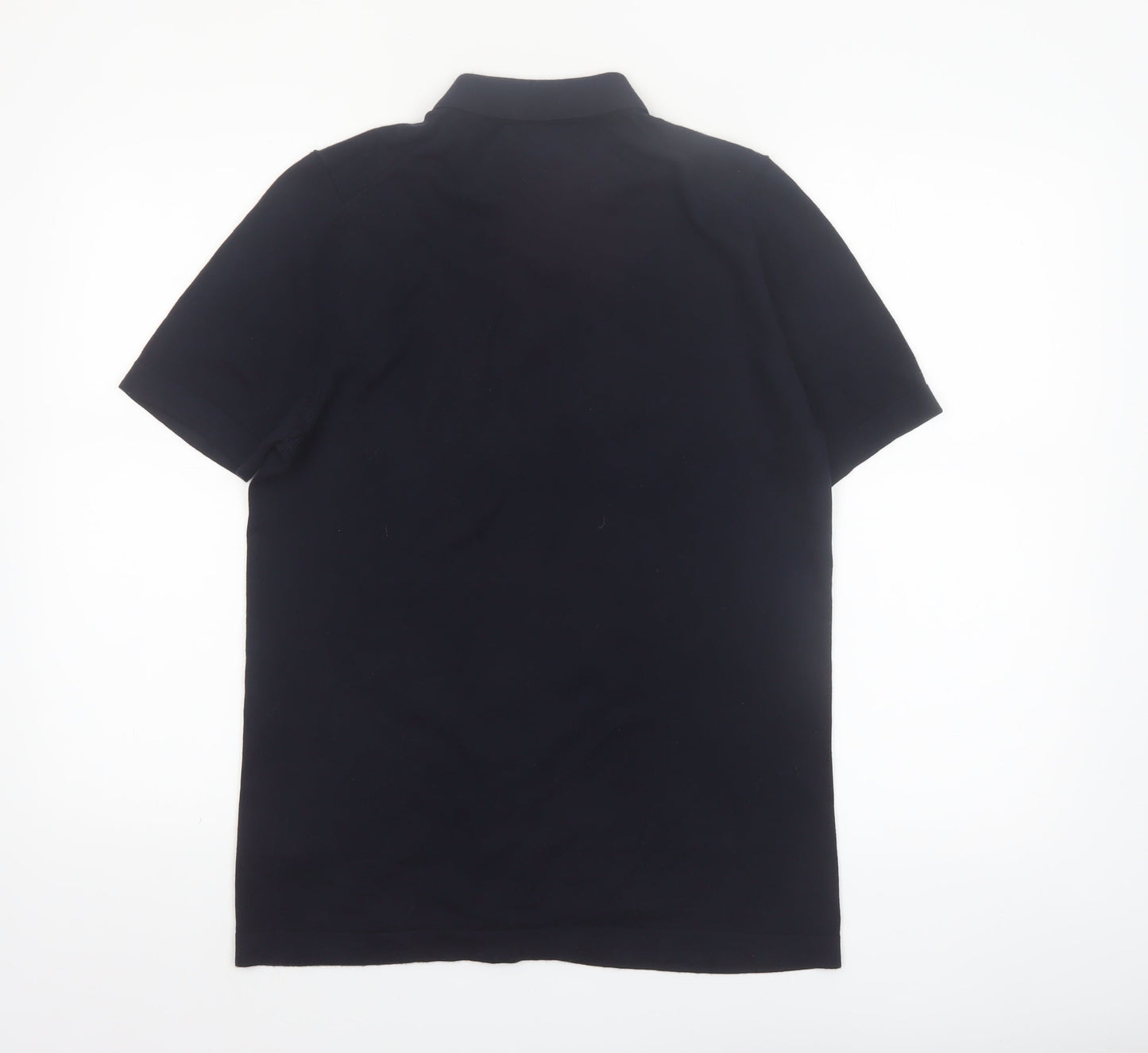 Marks and Spencer Men's Black Short Sleeve Collared Button Cardigan S
