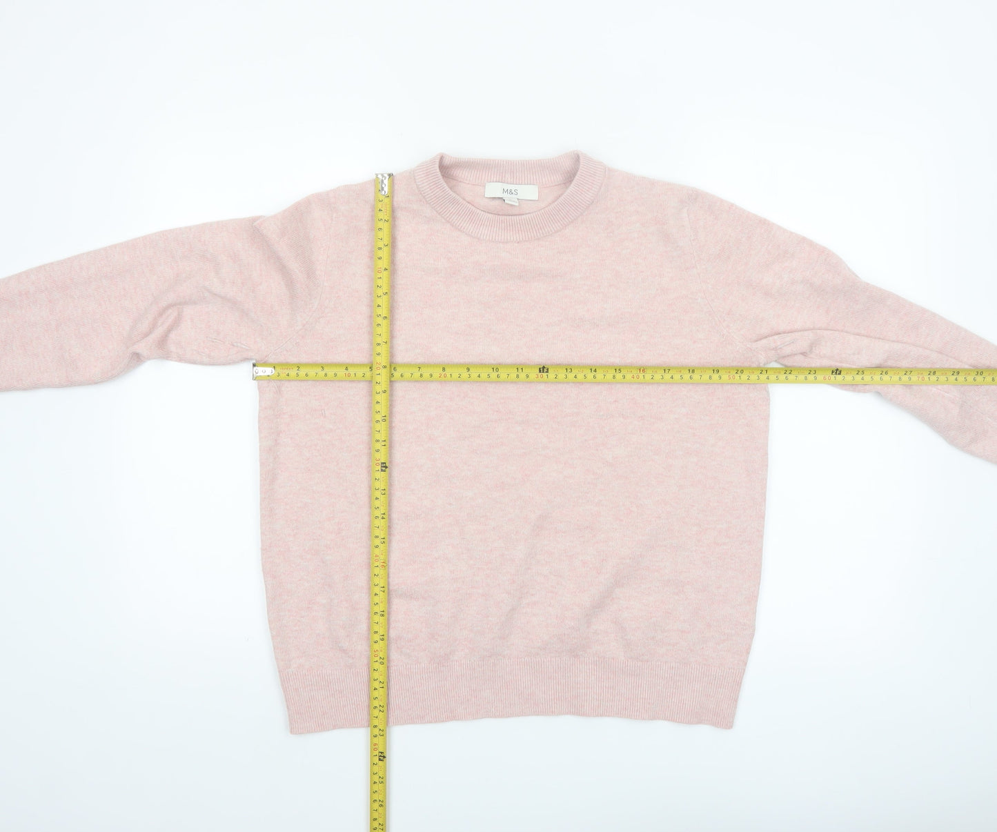 Marks and Spencer Women’s Pink Crew Neck Pullover Jumper M