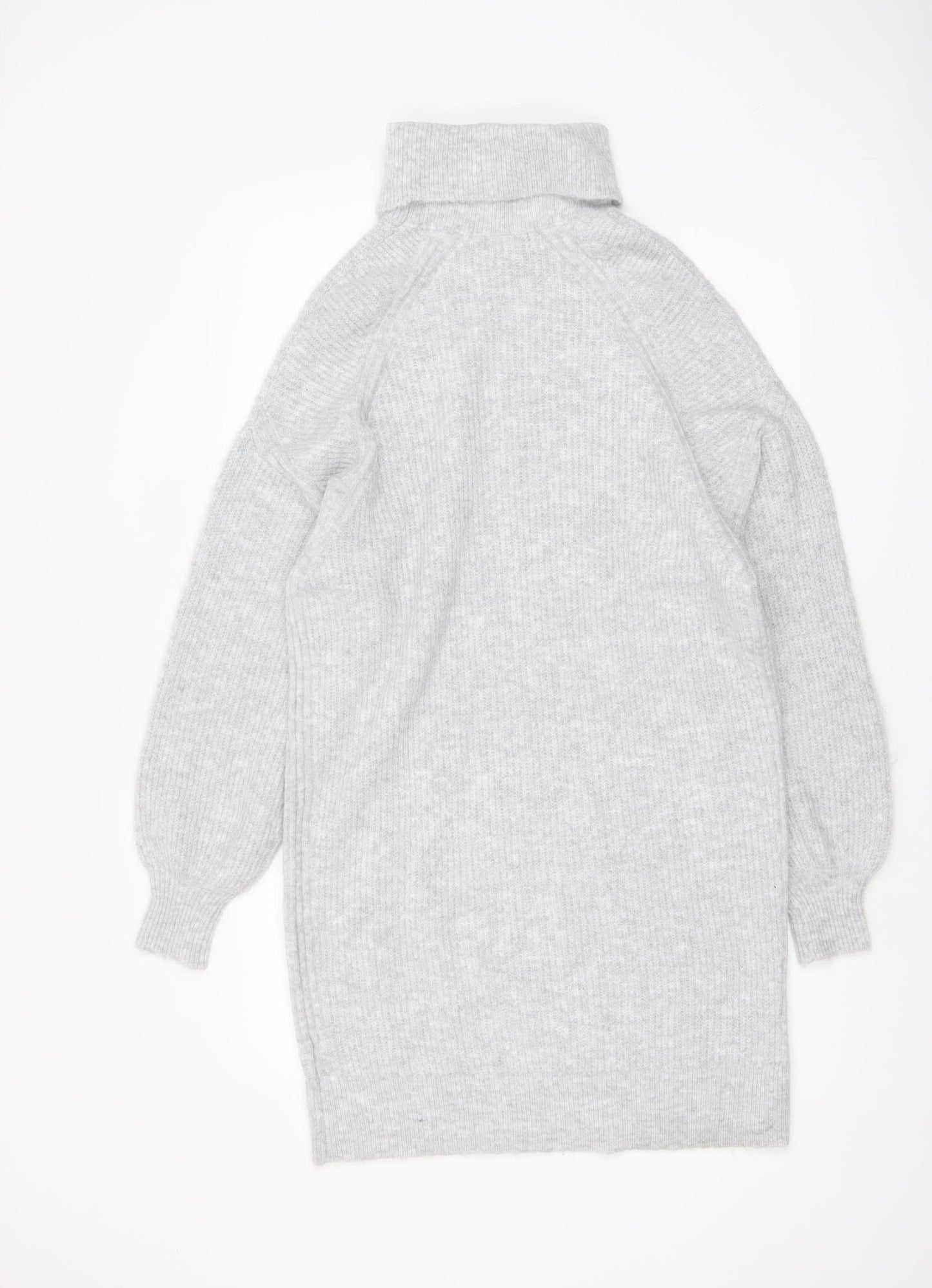 PrettyLittleThing Women’s Grey Roll Neck Long Sleeve Knit Jumper S