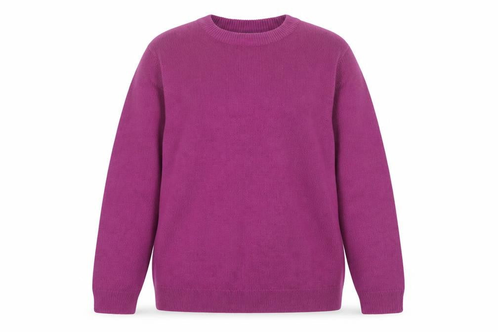 Damart Womens Purple Acrylic Crew Neck Long Sleeve Jumper Size 18/20