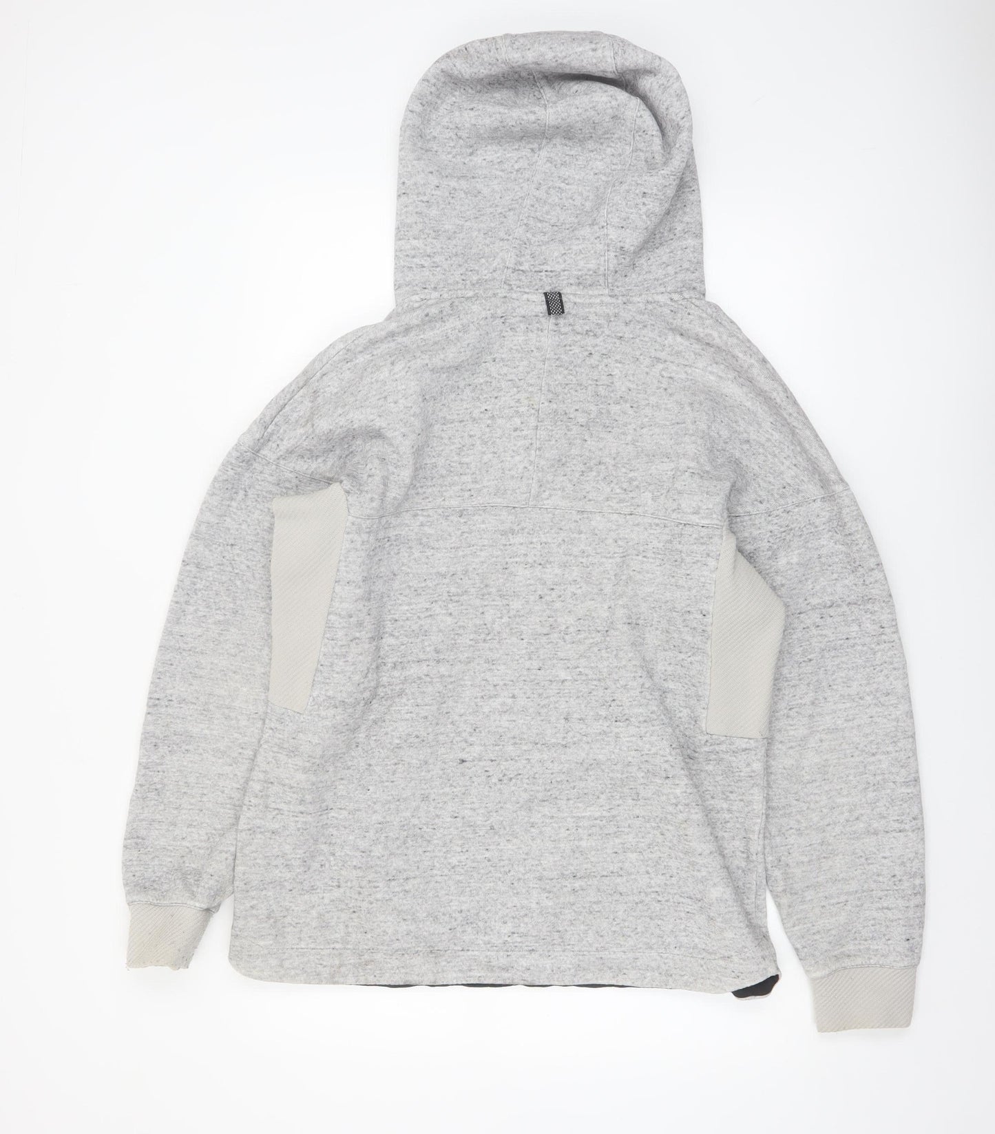 Adidas Men's Grey Henley Hoodie Size M Fleece Pullover