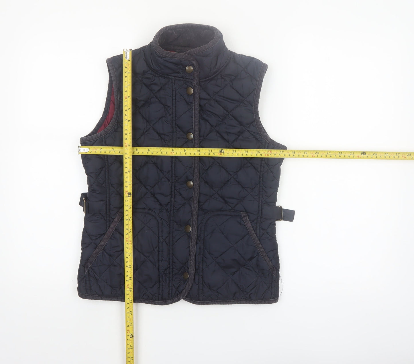 GANT Women's Blue Quilted Waistcoat Size S Sleeveless Casual Outdoor