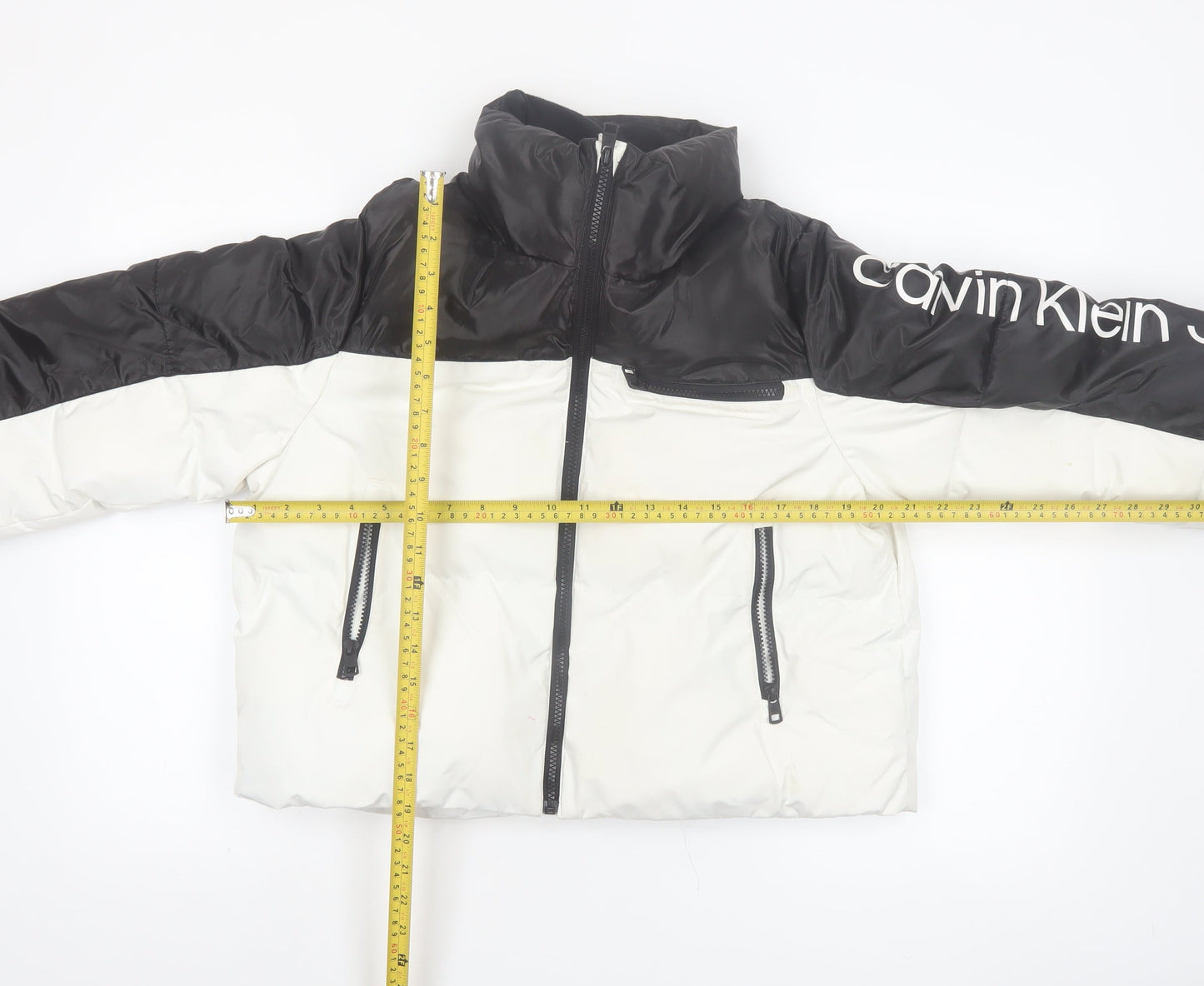 Calvin Klein Jeans Women’s Black White Puffer Jacket Size M