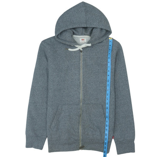 Levi's Men's Grey Full Zip Hoodie Size M Fleece Sweatshirt