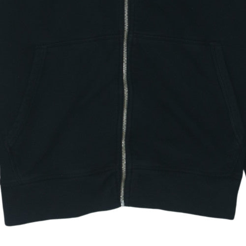 Diesel Men's Black 2XL Full Zip Hoodie with Logo Print