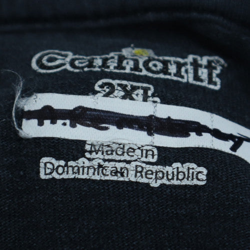 Carhartt Men’s Black 2XL Henley Short Sleeve Heavyweight Cotton T-Shirt
