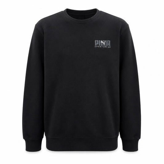Puma Mens Black Crew Neck Pullover Sweatshirt Size L Sports Fleece