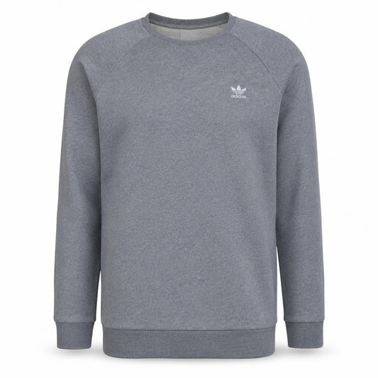 Adidas Mens Grey Crew Neck Pullover Sweatshirt Size M