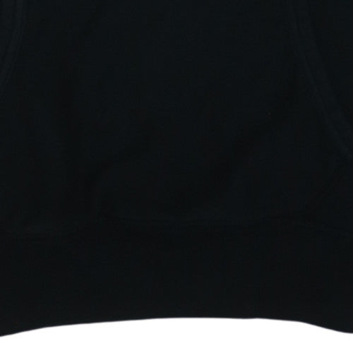 Ralph Lauren Men's Black Pullover Hoodie Medium College Logo Fleece