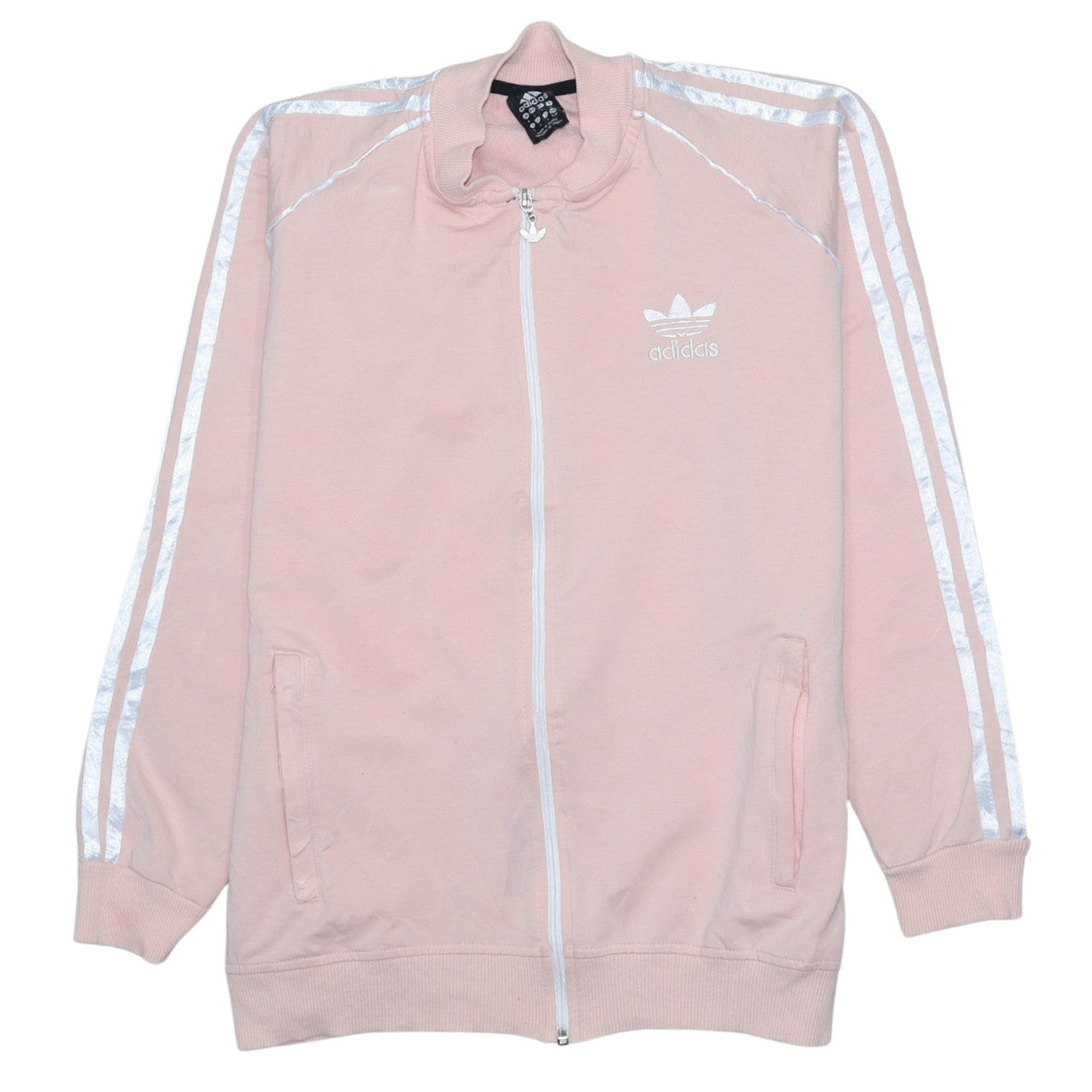 Adidas Womens Pink Full Zip Track Jacket Size 12 Regular Fit
